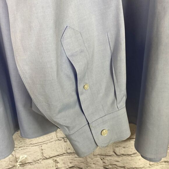 Bundle 2 L.L. Bean Traditional Fit Wrinkle Free Cotton Shirts Blue 18‎ - Picture 3 of 11